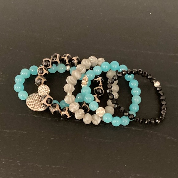 🔸NWT🔸 Gemstone Beaded Bracelet Set - Picture 1 of 16